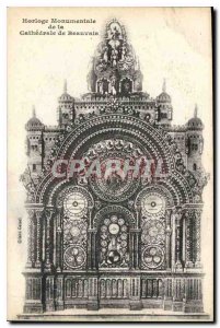 Postcard Old Clock Monumental to the Cathedral of Beauvais