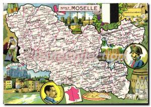 Postcard Modern Moselle In 1790 Form Of A Part Of Lorraine