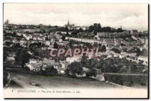 Old Postcard Angouleme View from Saint Martin