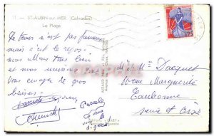 Old Postcard St Aubin on sea beach