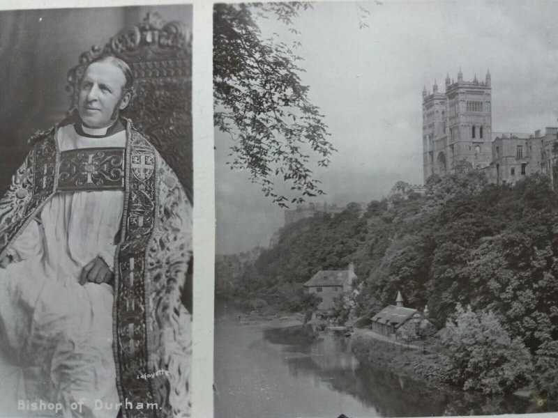 Durham Cathedral and Bishop Maule Unused Vintage Rp Postcard