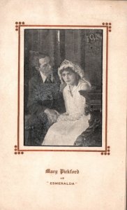 Vintage Postcard Mary Dickford As Esmeralda Acting Drama Artist Couple Lovers