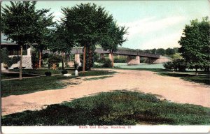 View of North End Bridge, Rockford IL Vintage Postcard N44