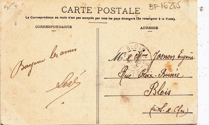 BF16255 roanne la loire et le pont vue prise du quai de  france front/back image