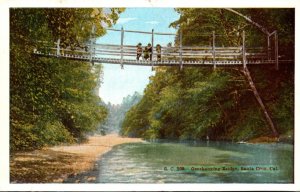 California Santa Cruz Overhanging Bridge 1931