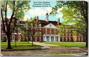 VINTAGE POSTCARD ILLINI UNION BUILDING UNIVERSITY OF ILLINOIS CHAMPAIGN-URBANA