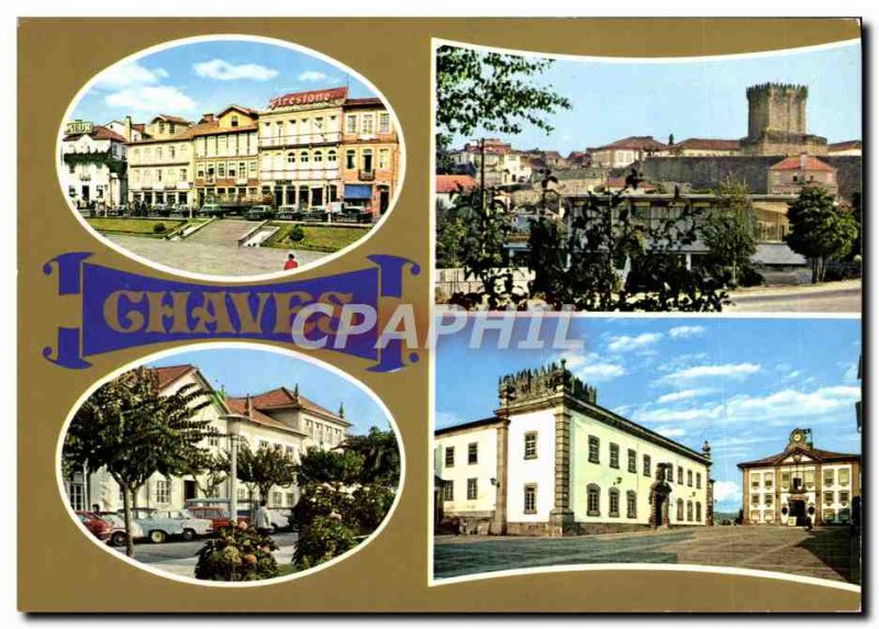 Modern Postcard Chaves Cidade rica em ostacoes termals
