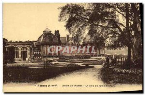 Old Postcard Rennes Botanical Garden A corner of French Garden