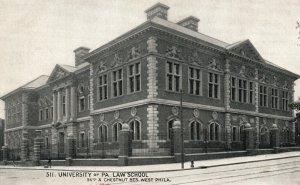 Vintage Postcard University Of Pennsylvania Law School Chestnut St. Philadelphia