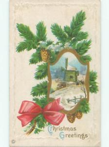 Divided-Back CHRISTMAS SCENE Great Postcard W9626