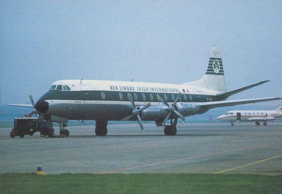 Aer Lingus Viscount EI-AOG at Birmingham Airport Limited Edition of 250 Postcard