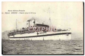 Old Postcard Boat War Ship Red Cross Hospital Sphinx