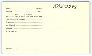 1960s PORT JEFFERSON STATION NY THE YATES  HAM RADIO CALL LETTER POSTCARD P3836