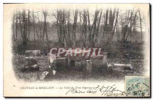 Old Postcard Meillant Chateau Table des Trois Seigneurs