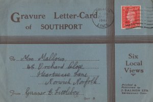 Gravure Letter Card Of Southport WW2 1941 Postcard Folding Set