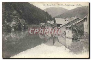 Old Postcard Haute Alsace Willer picturesque view and Thur