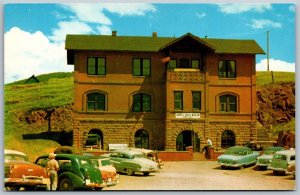 Vtg Colorado CO Cripple Creek District Museum Mining Old Cars 1950s Postcard