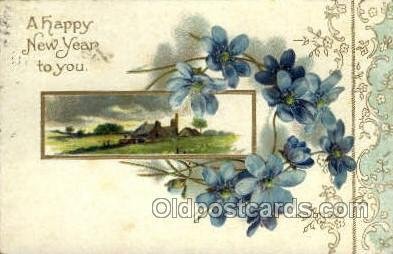 Artist Clapsaddle, New Year 1908 light crease right bottom corner postal mark...