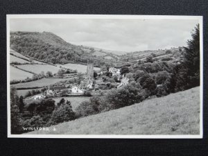 Somerset Minehead WINSFORD Panoramic Village View - Old RP Postcard by H.H Holes