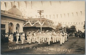 WINTERS CA MUSIC BAND PARADE ANTIQUE REAL PHOTO POSTCARD RPPC