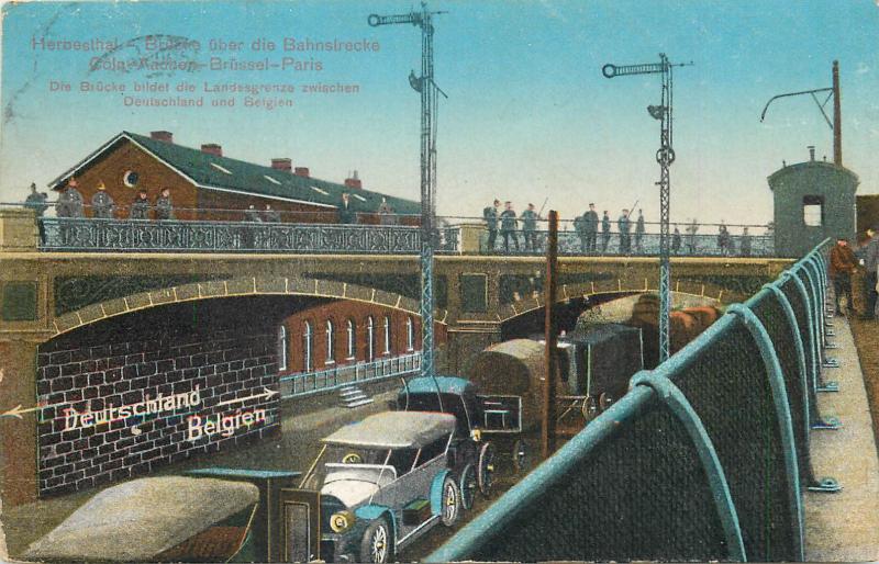 Belgium Herbesthal Brücke über die Bahnstrecke Cöln - Aachen - Brüssel - Paris 