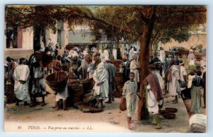 Vue Prise au Marche TUNIS LL. Postcard