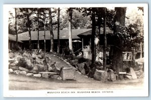 Muskoka Beach Ontario Canada Postcard Muskoka Beach Inn c1920's RPPC Photo