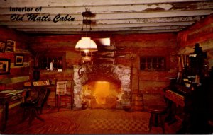 Missouri Ozarks Interior Of Old Matt's Cabin The Main Room