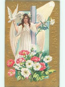 Divided-Back BEAUTIFUL ANGEL SCENE Great Postcard AB0063