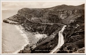 Marine Drive Great Orme Llandudno Wales British Manufacture RPPC Postcard F98