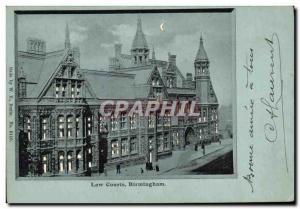 Old Postcard Fancy Transparent Card Law Courts Birmingham