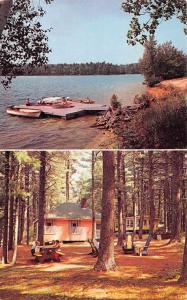 Oxford Maine Lake Thompson Elm Lawn Cottages Vintage Postcard JA4741569