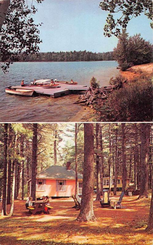 Oxford Maine Lake Thompson Elm Lawn Cottages Vintage Postcard JA4741569