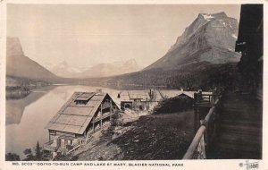 Glacier National Park Going to Sun Camp Lake St Mary Real Photo PC JH231093