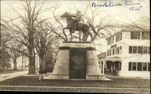 Brooklyn CT Statue or Monument Real Photo c1910 Old Postcard