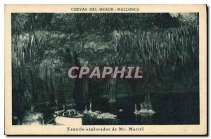 Postcard Old Drach Mallorca Esquife explorador Mr Martel