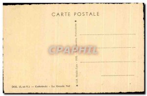 Postcard Old Dol Cathedral La Grande Nef