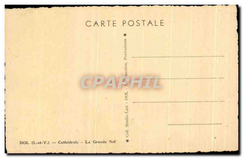 Postcard Old Dol Cathedral La Grande Nef