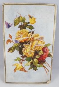 Yellow Rose Bouquet - Posted Hubbard Iowa January 3, 1911 1c Franklin Stamp