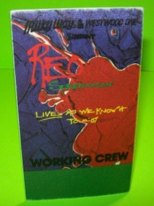 REO Speedwagon Backstage Pass Original 1987 Concert Tour Rock Music Gift Idea