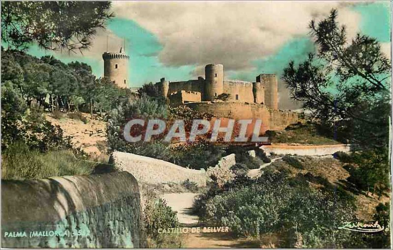 Postcard Modern Palma Mallorca Castillo Bellver