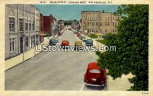 Main Street - Waynesville, North Carolina NC Postcard