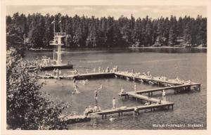 Mullsjo Sweden Mullsjo Resort Simbadet Swimming Real Photo Postcard J53839