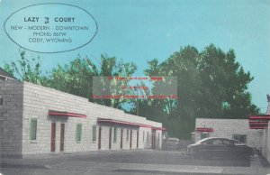 WY, Cody, Wyoming, Lazy Court Motel, Exterior View, Lumitone Pub