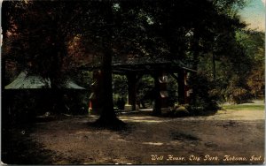 Postcard IN Kokomo Well House City Park C.1910 F3