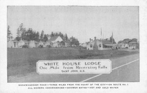 WHITE HOUSE LODGE Saint John NB Reversing Falls Roadside c1930s Vintage Postcard