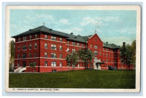 c1920's St. Francis Hospital Building Waterloo Iowa IA Unposted Postcard