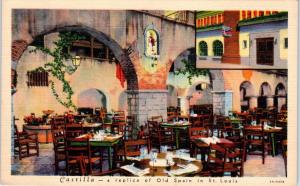 ST LOUIS, MO Missouri ~ CASTILLA  SPANISH RESTAURANT c1940s  Roadside Postcard