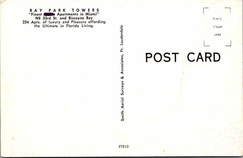 Postcard TOWER SCENE Miami Florida FL AK2439