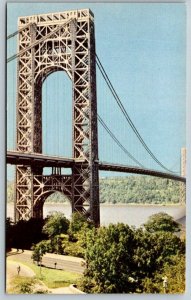 New York City  George Washington Bridge  New Jersey  Postcard